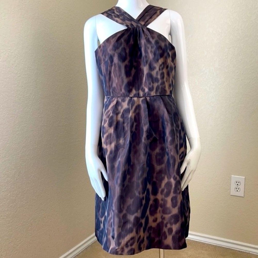 Banana Republic Halter Dress Leopard Cheetah Print